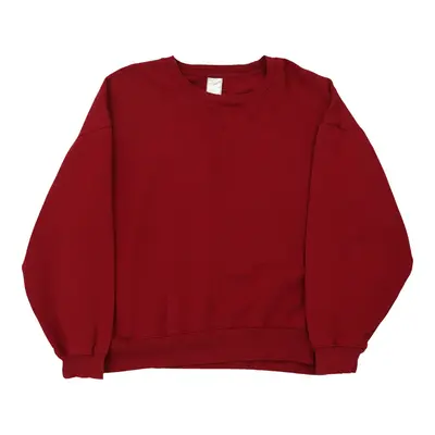 Russell Athletic Sweatshirt - XL Red Cotton Blend