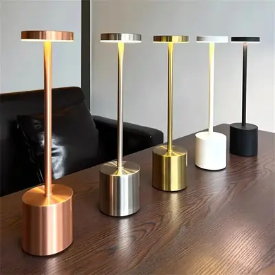 Modern Touch Control Table Lamp, Portable Rechargeable Desktop Light, Ambient Dimmable LED Decorative Night Light, LED Desk T...
