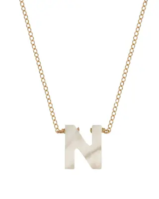 Dawn Initial Necklace | Metal Color: Gold | Style: N