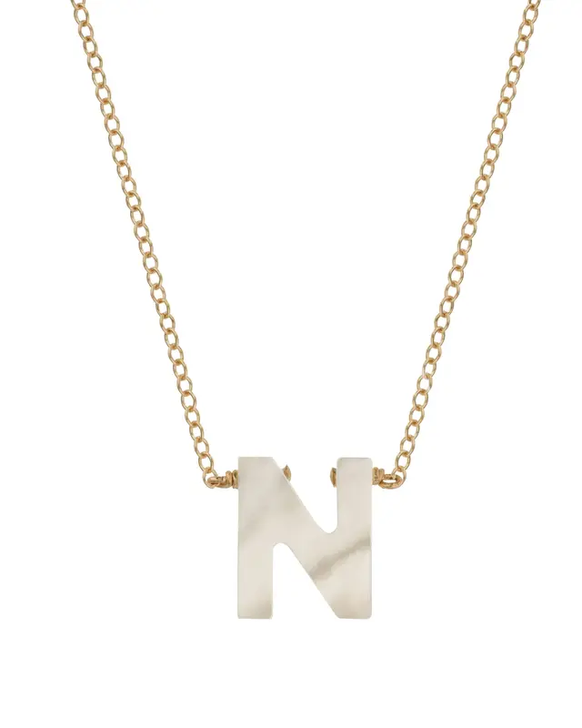 Dawn Initial Necklace | Metal Color: Gold | Style: N