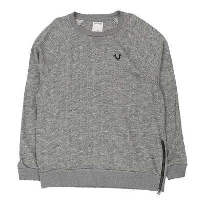 True Religion Sweatshirt - 3XL Grey Cotton