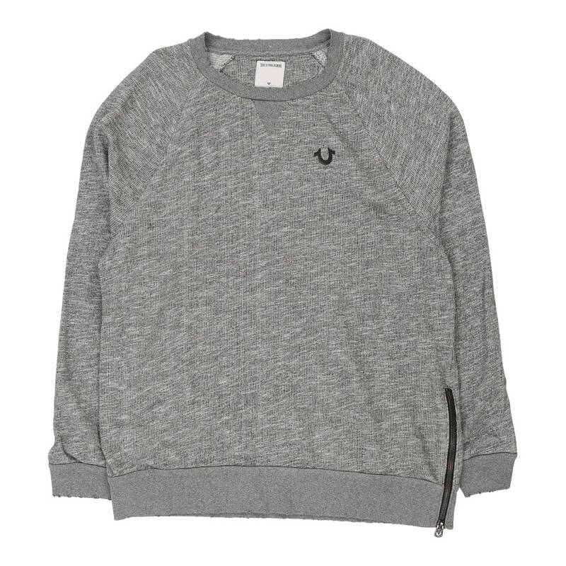 True Religion Sweatshirt - 3XL Grey Cotton
