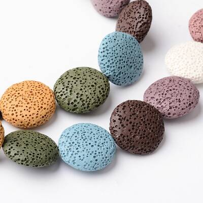 Natural Lava Rock Bead Strands