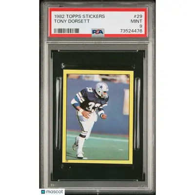 Tony Dorsett PSA 1982 Topps Stickers Football #29 9 73524476