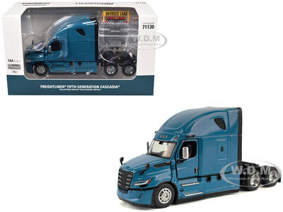 2025 Freightliner Cascadia Gen-5 Sleeper Cab Truck Tractor Signature Blue Transport Series 1/64 Diecast Model by Diecast Ma...