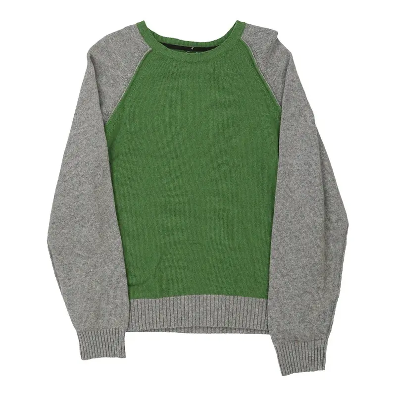 Jules Jumper - Large Green Virgin Wool