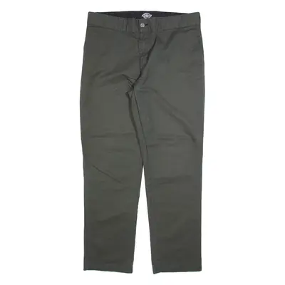 DICKIES Mens Trousers Grey Regular Straight W36 L32