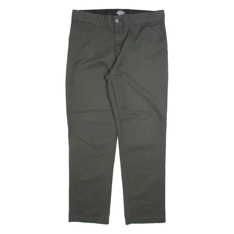 DICKIES Mens Trousers Grey Regular Straight W36 L32