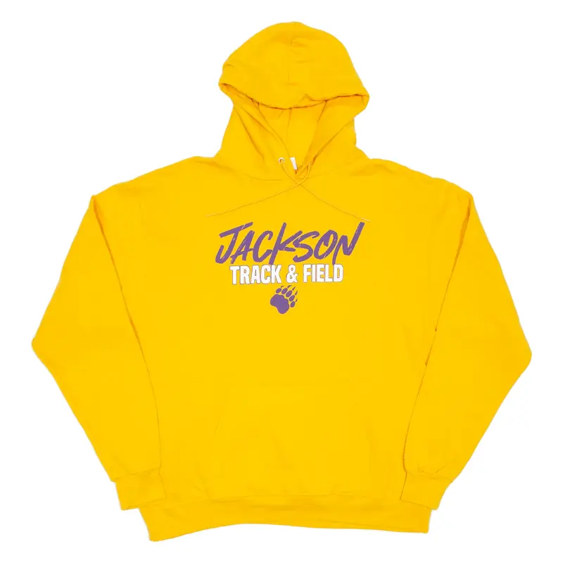 CHAMPION Jackson Track & Field Mens Yellow Hoodie USA XL