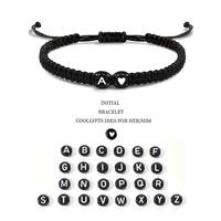 26 Letters Initial Heart Handmade Bracelet for Couples and Friends - Adjustable and Personalized perfect gift valentines