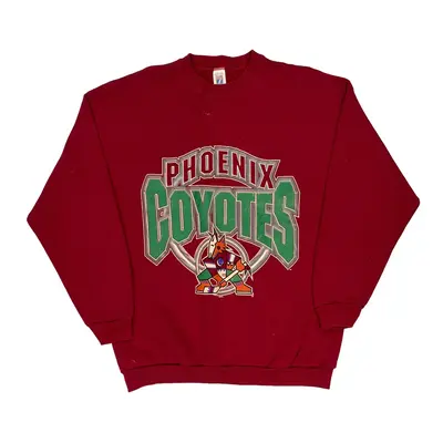 Made In Usa Phoenix Coyotes Logo 7 Nhl Sweatshirt - XL Red Cotton Blend