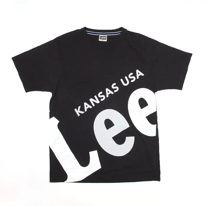 LEE Kansas T-Shirt Black USA Short Sleeve Mens M