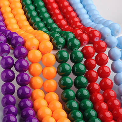 Painted Glass Bead Strands