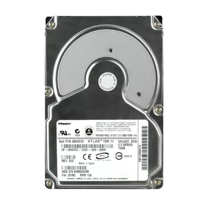 8W570 Dell 73GB Ultra-320 SCSI 10000 3.5-inch Hard Drive