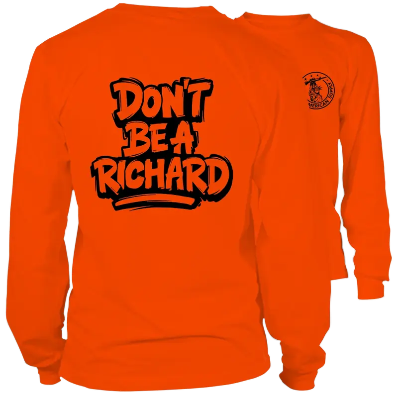 Richard - Long Sleeve Safety Orange Hi-Vis T-Shirt