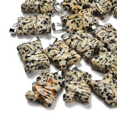 Natural Dalmatian Jasper Pendants