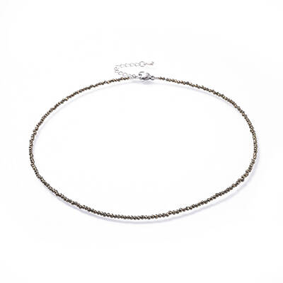 Natural Pyrite Beaded Necklaces