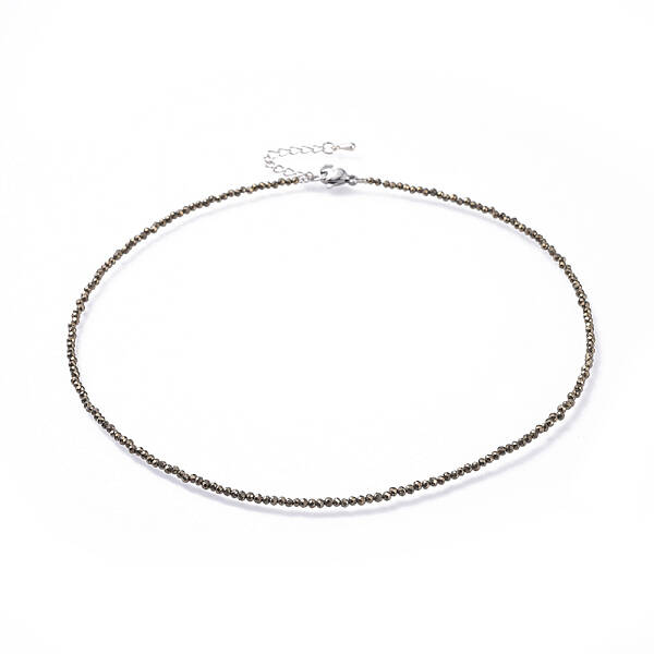 Natural Pyrite Beaded Necklaces