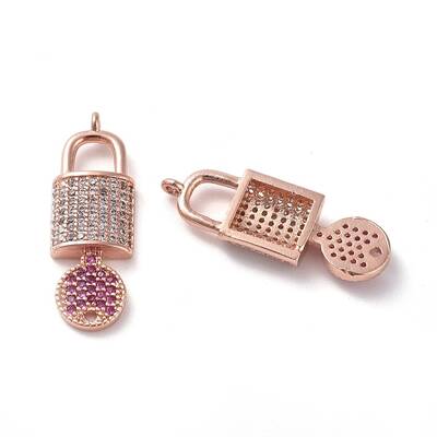 Brass Micro Pave Cubic Zirconia Links connectors