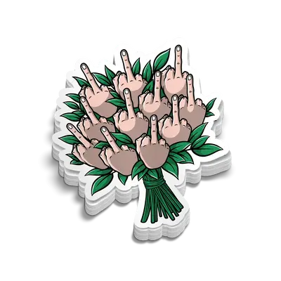 Bouquet - Hard Hat Decal