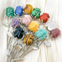 [SG]Handcrafted Crystal Roses,Elegant Gift Decor,Home, Office, Gift Giving,Crystal Rose Ornament,Healing Energy, Aesthetic De...