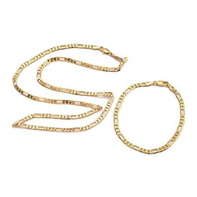 Brass Figaro Chain Bracelets & Necklaces for Women
