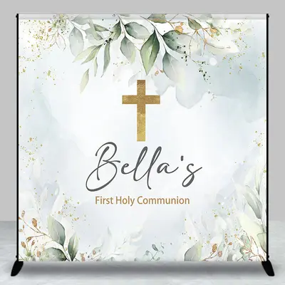Spring First Holy Communion Custom Baptism Backdrop - Aperturee