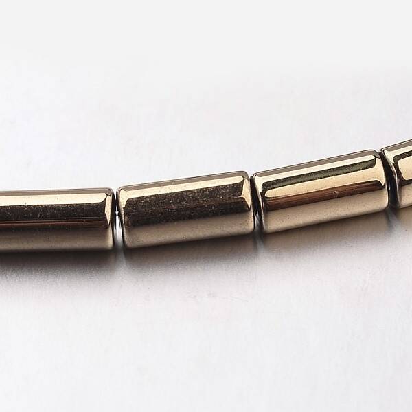 Electroplate Non-magnetic Synthetic Hematite Bead Strands