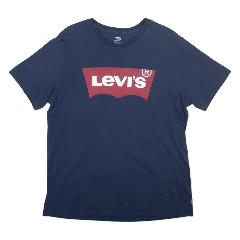 LEVI'S Mens T-Shirt Blue Crew Neck L
