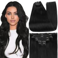 Full Shine Clip in Hair Extensions Real Human Hair 7 Pcs Clip ins Easy to Apply for Women