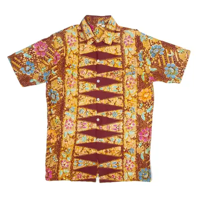 Mens Shirt Orange Floral M