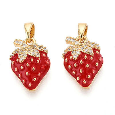 Brass Micro Pave Cubic Zirconia Pendants