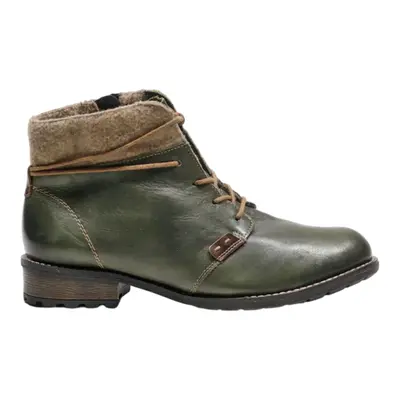 REMONTE Ankle Boots Green Leather Womens UK 4