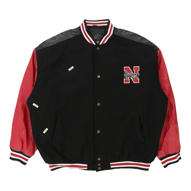 Steve And Barrys Varsity Jacket - 3XL Black Wool Blend
