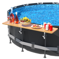 Uniflasy Pool Bar for Above Ground Pool – Pool Accessories with 47×11in Tabletop, Pool Side Table Swim Up Bar, Above Groun...