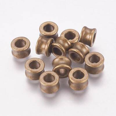 Tibetan Style Alloy European Beads