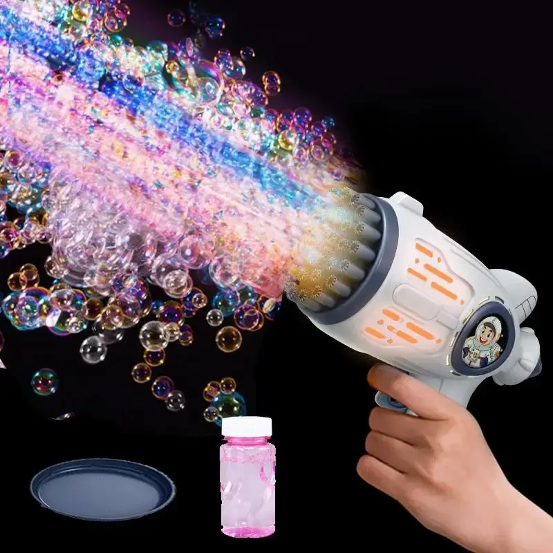 Bubble Machine Toy with Bubble Tray & 50ml Bubble Liquid, Handheld Bubble Blower Toy, Outdoor Indoor Interactive Bubble Machi...