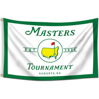 Masters Tournament Golf 3x5 Ft Flag with 4 Brass Grommets for Man Cave Wall Indoor Outdoor Room Decoration Bedroom College Do...