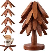 Tree Trivet Wooden Set for Hot Dishes Pot Holder Magnetic Trivets Coasters Home Decor