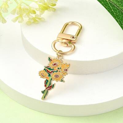 Alloy Enamel Flower Pendant Decorations