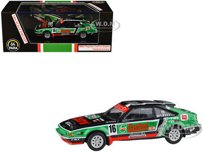 1984 Toyota Celica Supra #16 Castrol Livery Black and Green with Graphics 1/64 Diecast Model Car by Paragon Models