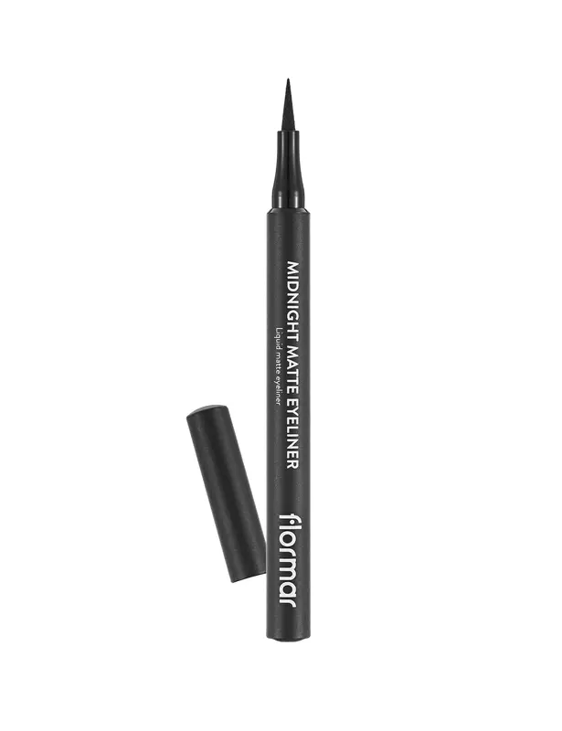 flormar Midnight Matte Eyeliner in marker matte effect color 01 black 1,2 ml