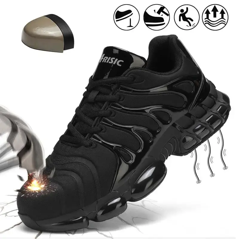 Steel Toe Shoes for Men Indestructible Work Shoes Lightweight Steel Toe Sneakers Women Safety Shoes Puncture Proof Composite ...