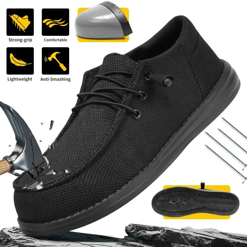 Steel Toe Shoes for Men Women Safety shoes Work Shoes stylish shoe construction work shoe Lightweight and Comfortable Loafers...