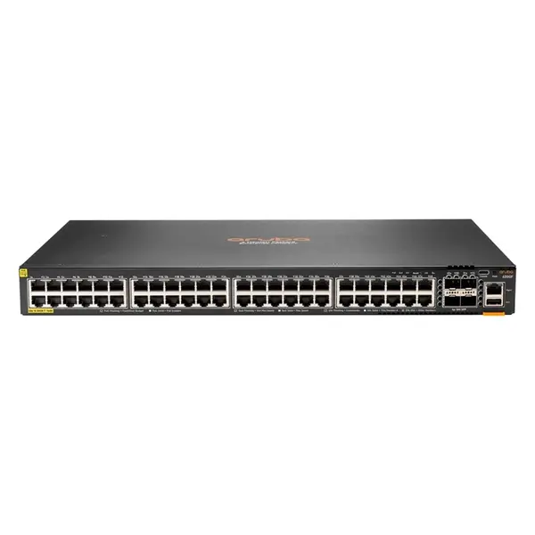 HP JL728A#ABA | Aruba CX 6200 Series 6200F-48G-Class4-PoE-4SFP+ (740W) 48 x 10/100/1000Base-T RJ-45 PoE+ and 4 x 10GbE SFP+ P...