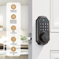 ARPHA D280 Keyless Entry Door Lock, Smart Fingerprint Door Lock, Keypad Deadbolt with APP Control, One Touch Lock/Unlock, Aut...