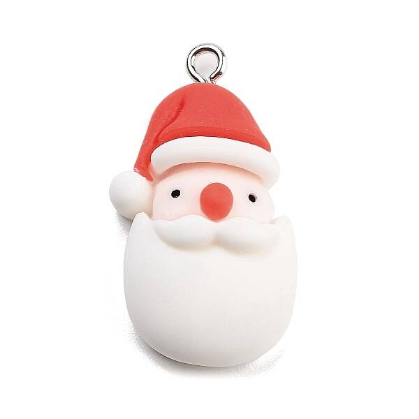 Christmas Theme Opaque Resin Pendants