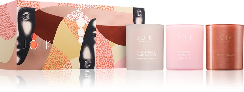 JOIK Home & Spa Glam scented candle gift set 3×150 ml