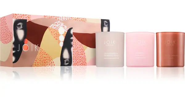 JOIK Home & Spa Glam scented candle gift set 3×150 ml
