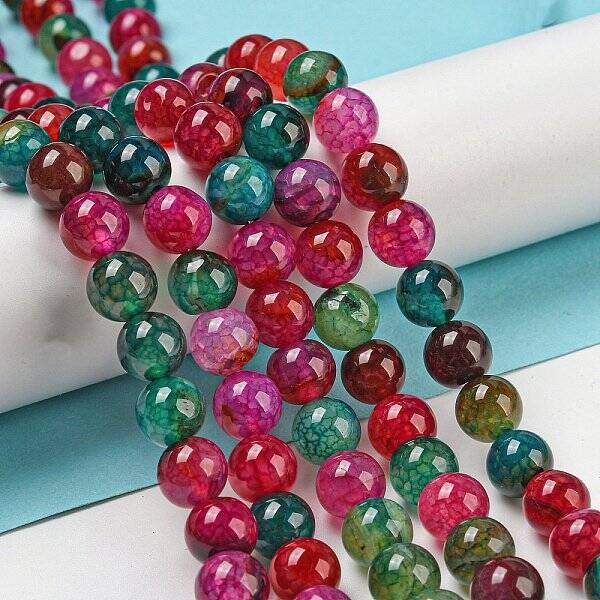 Dyed Natural Agate Beads Strands